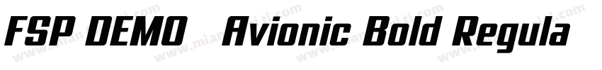 FSP DEMO   Avionic Bold Regular字体转换